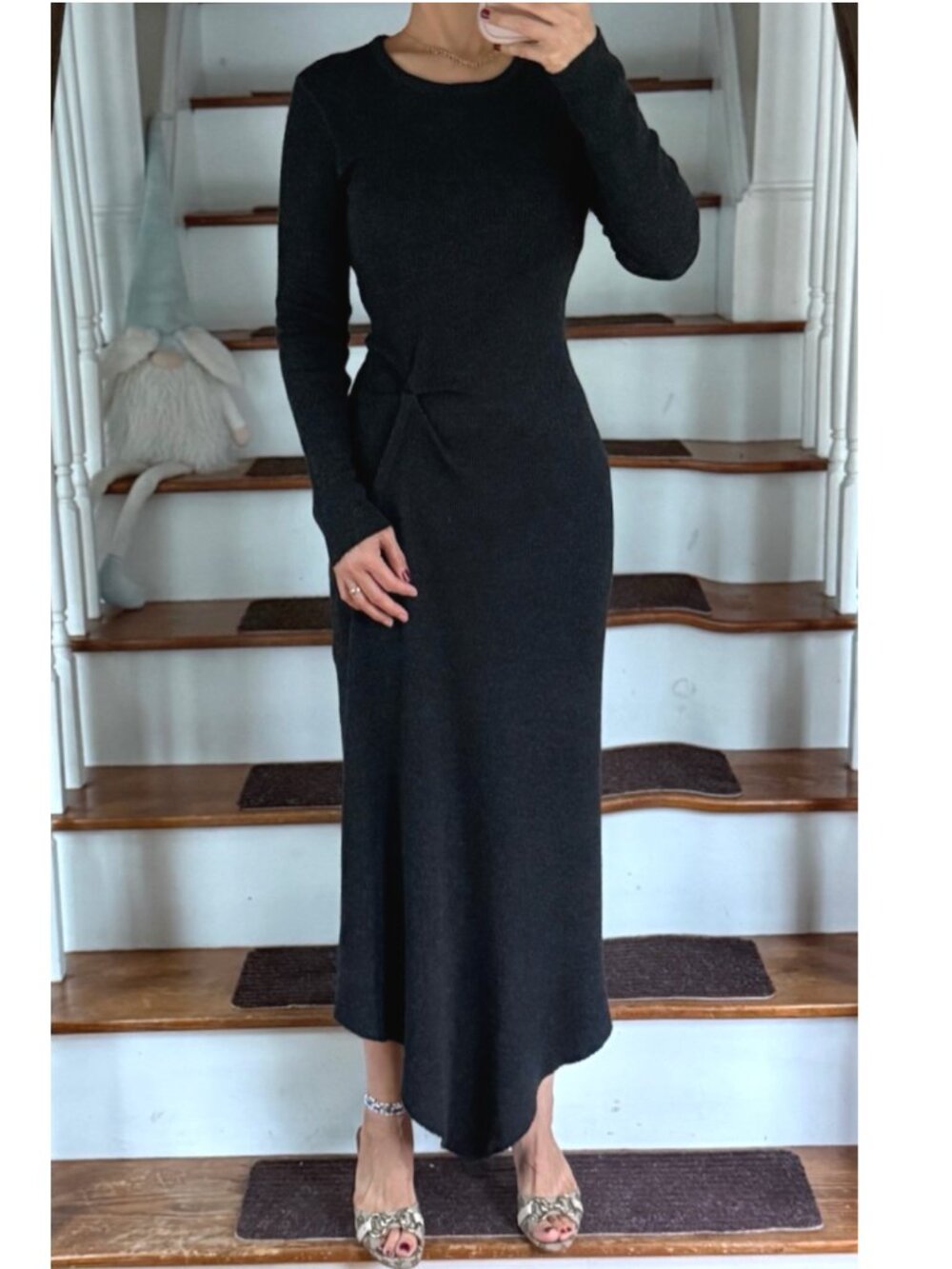 Theory drapey rib  mid dress